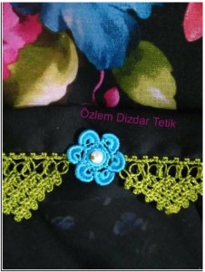 Gösterişli Tığ Oyası Tülbent Kenarı Modelleri