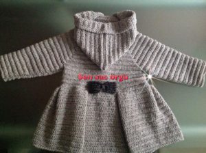Kız Çocuğu İçin Tığ İşi Kapşonlu Hırka Yapımı
